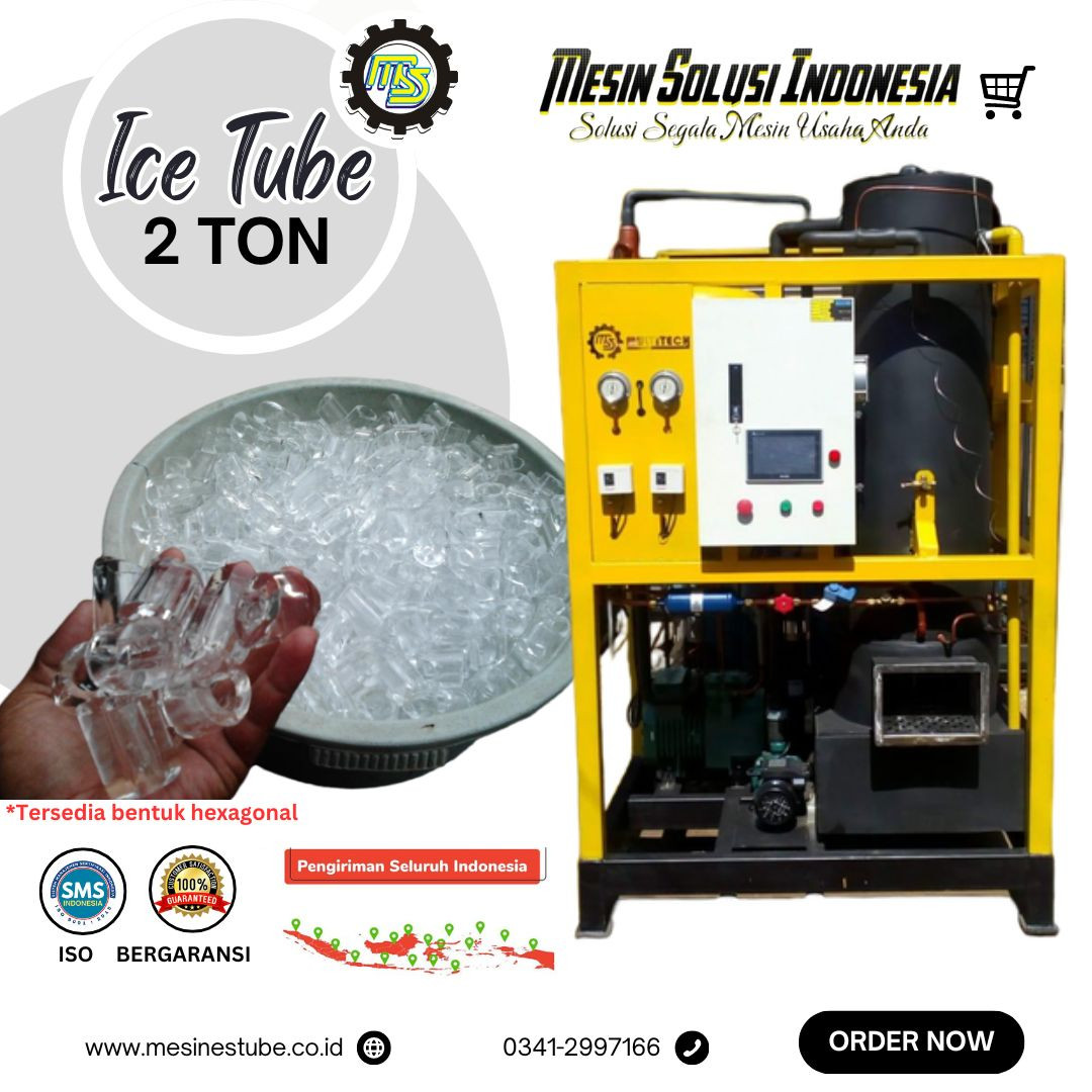 Mesin Es Tube (Ice Tube) Kap 2.000 Kg