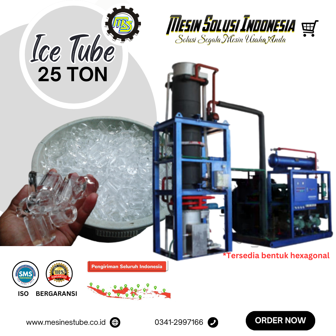 Mesin Es Tube (Ice Tube) Kap 25.000 Kg