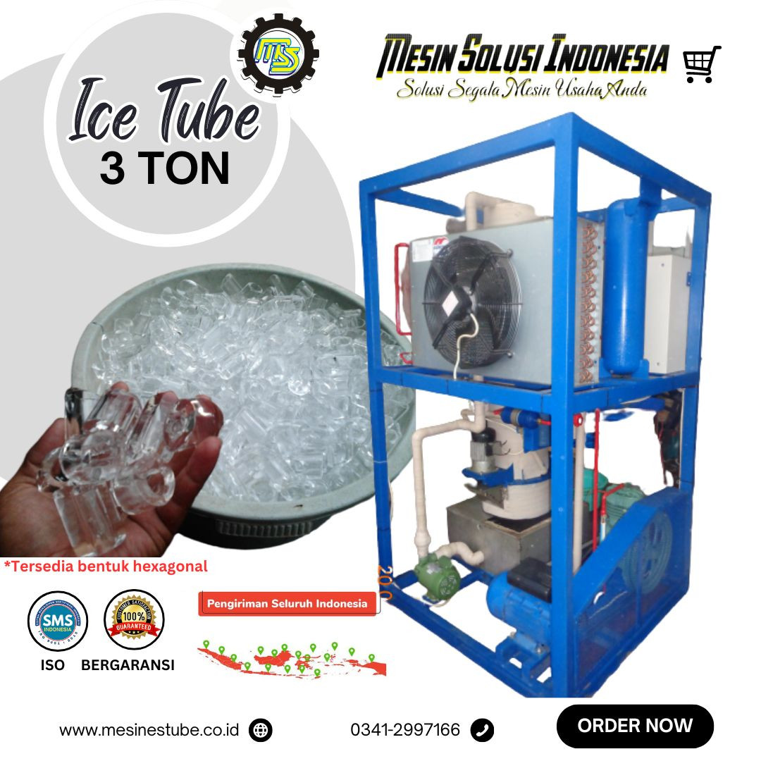 Mesin Es Tube (Ice Tube) Kap 3.000 Kg