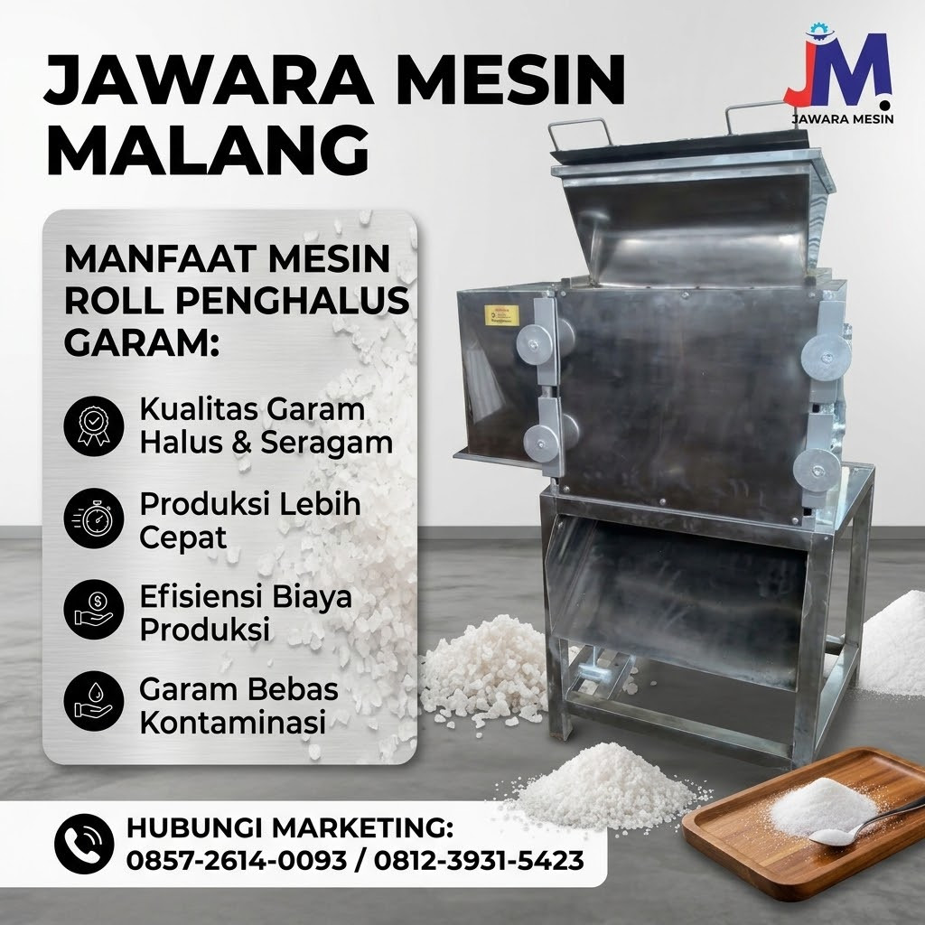 Mesin Roll penghalus garam