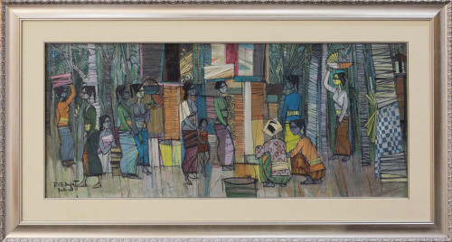Indonesian Cubism Art: Harmony Of Geometric In Colors | GLOBAL AUCTION