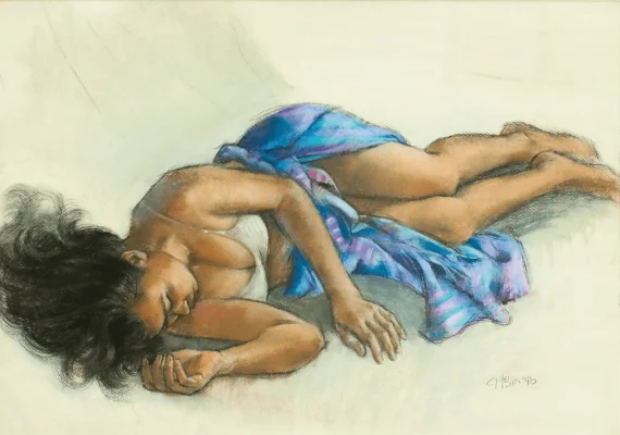 Half Nude Female