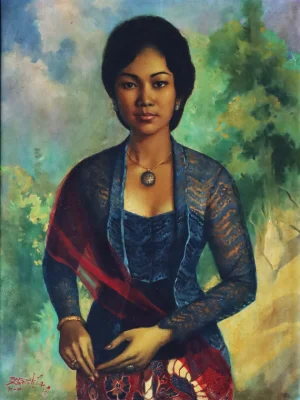 Basoeki Abdullah - Lady Wearing A Kebaya Basoeki Abdullah - Lady Wearing A Kebaya