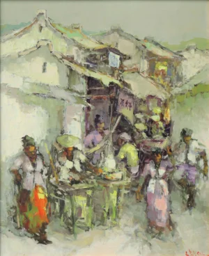 Lucien Frits Ohl - Market Scene Lucien Frits Ohl - Market Scene