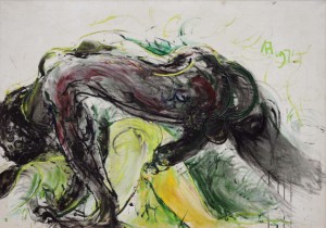 Affandi - Embracing Couple (Pasangan Yang Berpelukan)