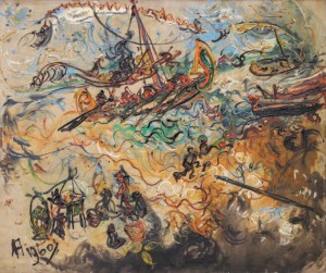 Affandi - Seascape Of The Java Sea (Pemandangan Laut Jawa)