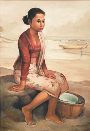 Rustamadji - Woman Sitting On The Beach (Wanita Duduk Di Pantai) Rustamadji - Woman Sitting On The Beach (Wanita Duduk Di Pantai)
