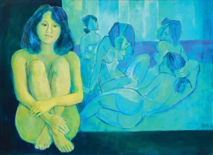Mochtar Apin - Woman Relaxing And A Painting (Wanita Bersantai Dan Lukisan) Mochtar Apin - Woman Relaxing And A Painting (Wanita Bersantai Dan Lukisan)