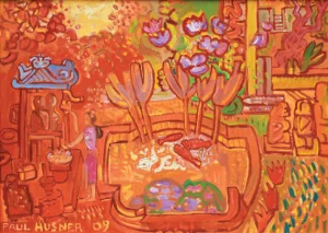 Paul Husner - Sanur And Beyond-woman Praying At Museum Le Mayeurs Fishpond Paul Husner - Sanur And Beyond-woman Praying At Museum Le Mayeurs Fishpond