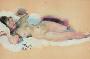 Roland Strasser - Reclining Nude Roland Strasser - Reclining Nude