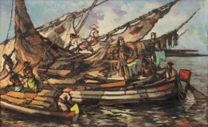 Lucien Frits Ohl - Boats In The Harbour Lucien Frits Ohl - Boats In The Harbour