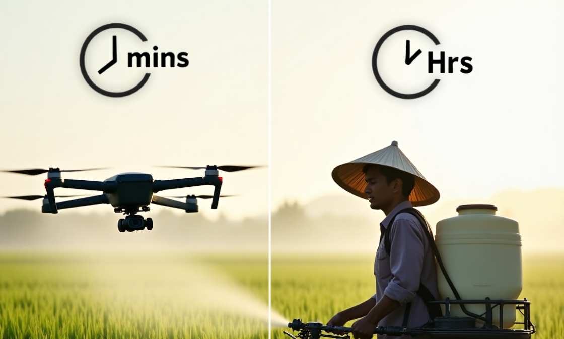 Drone vs Manual: Mana yang Lebih Cepat dan Efisien untuk Semprot Lahan?