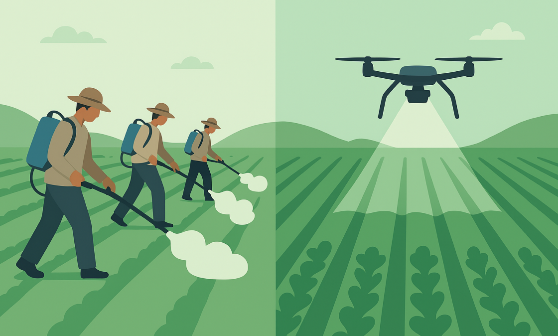 Tantangan Penyemprotan Manual di Perkebunan dan Bagaimana Jasa Drone Mengatasinya