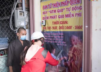 Bạc Liêu: Máy ATM phát gạo miễn phí tại Ban từ thiện Pháp Quang