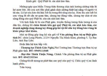 Bạc Liêu: Thư ngỏ