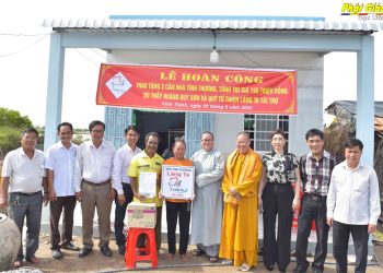 Bạc Liêu: Chùa Hải Thịnh phối hợp chùa Hải Triều Âm bàn giao và khởi công nhà tình thương tại xã Vĩnh Thịnh