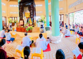 Bạc Liêu: Đạo tràng chùa Bửu Linh trang nghiêm trì kinh Vu lan Báo hiếu, thiết lễ trai Tăng và dâng Pháp y ca sa PL.2567 – DL.2023