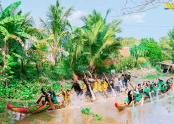 Cà Mau: Sôi nổi giải đua ghe Ngo mini mở rộng chào mừng Tết cổ truyền Chôl Chnăm Thmây 2026 tại chùa Cosdon