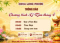 Thông báo: Chương trình lễ Rằm tháng tư