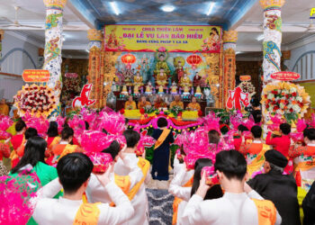 Cà Mau: Chùa Thiền Lâm trang nghiêm lễ Vu lan, dâng cúng Pháp y nhân lễ Húy kỵ Hòa thượng khai sơn