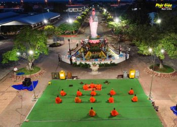 Khóa lễ hành trì theo nghi thức Nam tông Khmer trong ngày thứ ba cầu nguyện đẩy lùi đại dịch