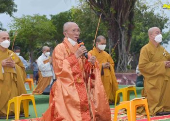 Thường trực BTS Phật giáo tỉnh khoá lễ hoàn đàn 7 ngày cầu nguyện đẩy lùi dịch bệnh