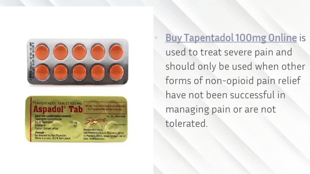 Tapentadol 100mg For Chronic Pain Relief