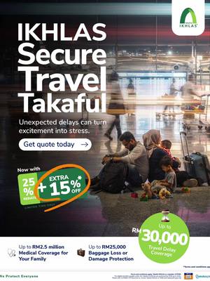 ⁣Unexpected delays can turn excitement into stress. ✈️😓​   With IKHLAS Secure Travel Takaful