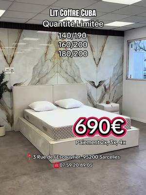 ⁣💥NOUVEAUTÉ💥 Lit coffre CUBA ⏳QUANTITÉ LIMITÉE 💳Paiement 2x, 3x, 4x 🛌tissu anti-tach