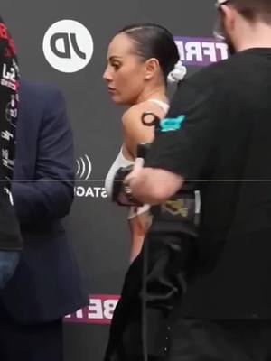 ⁣Tracy Cortez was the final fighter to weigh in and successfully made weight for her UFC 322 rematch 