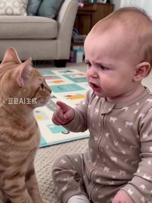 ⁣#Love #babyandpet #baby