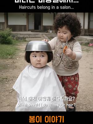 ⁣머리는 미용실에서... I Haircuts belong in a salon… #FYP #cutebaby #cute #봄이이야기 #