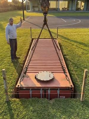 ⁣Watch this full transformation from an empty red shipping container into a hidden luxury underground