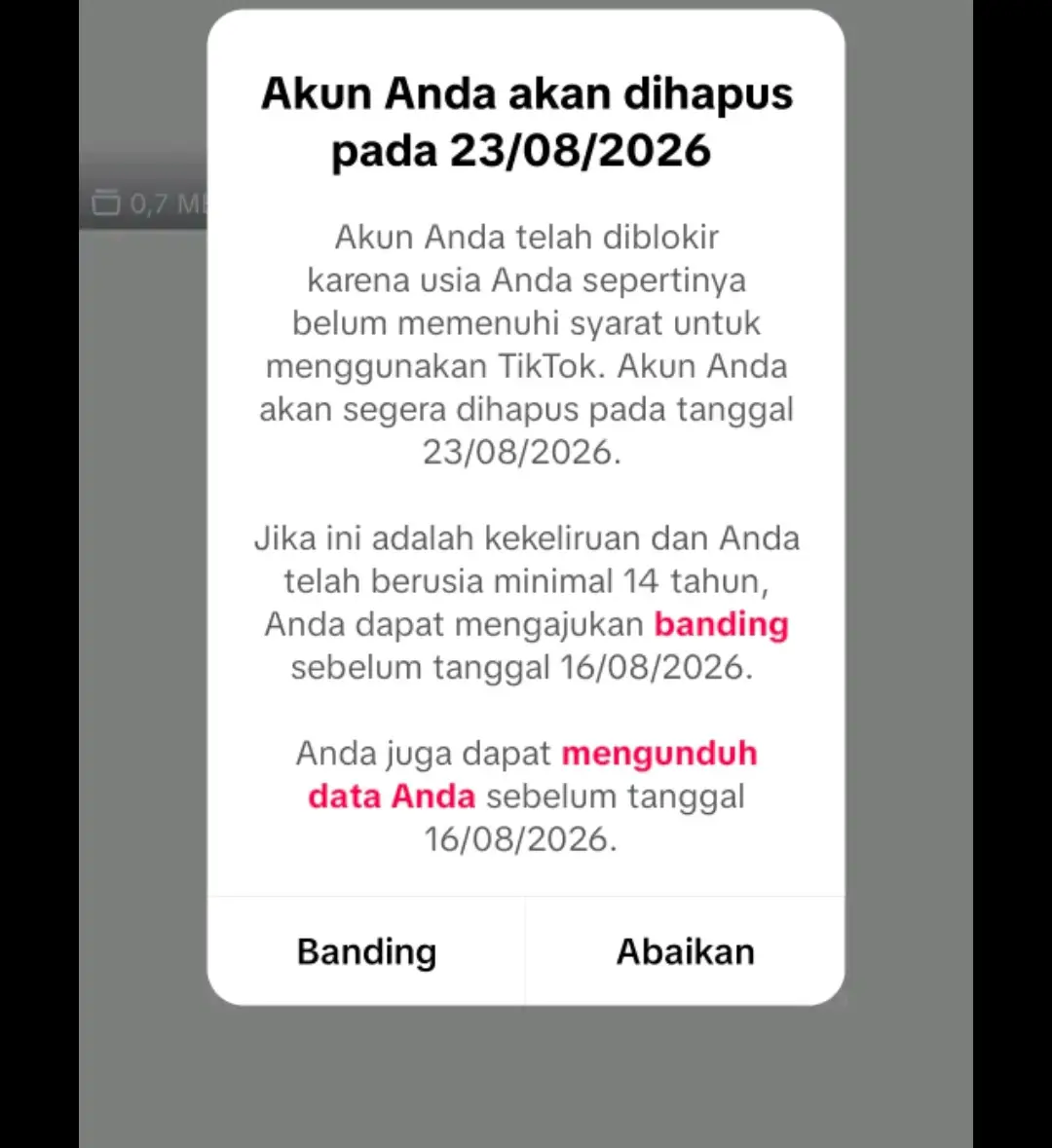 Please yang punya solusi gimana caranya biar akun pertama aku kembali lagi,tiba2 hilang mau banding 