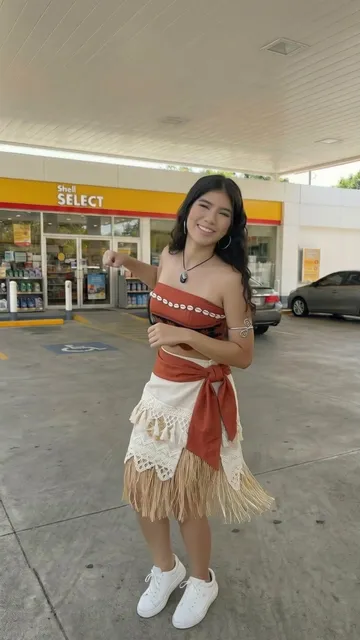 Meu cosplay da Moana em comemoração ao novo trailer, na trend do asa noturna #trend #cosplay #asan
