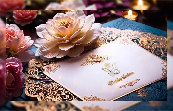 Classic Traditional Indian 3D Design Wedding Invitation Slideshow