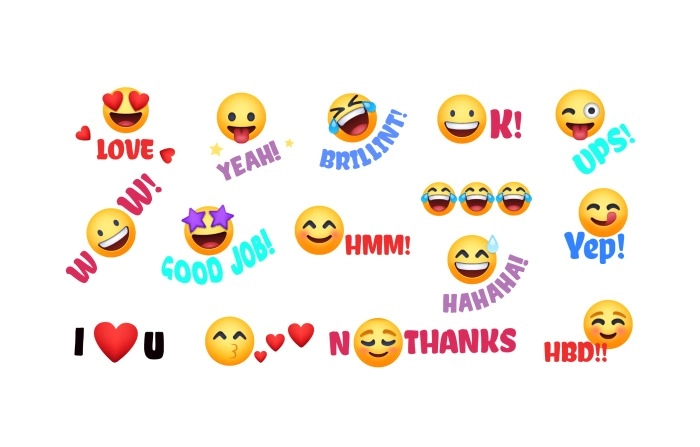 Funny Text Emoji Vector llustration image