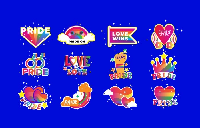 Lovely Pride Day Stickers Element Pack image