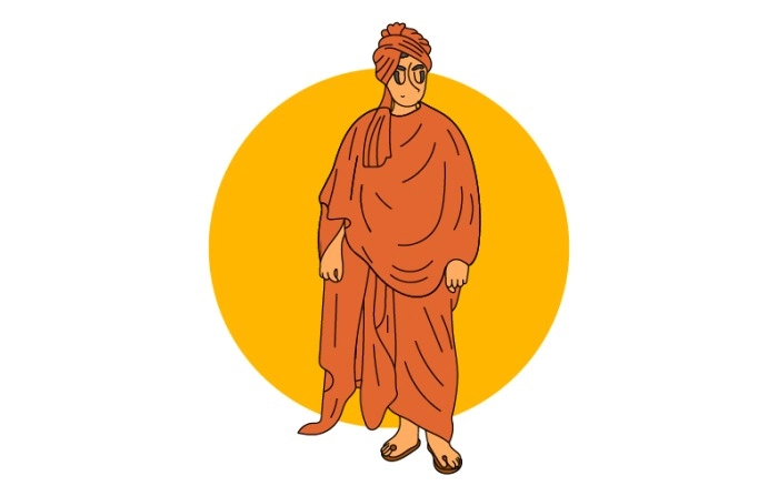 The Great Philosopher Swami Vivekananda Jayanti Illustration image