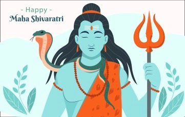 Vector Illustration Of Lord Shiva Mahadeva Mahashiv Ratri Wishes image