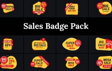 Sales badge After Effects Template 01
