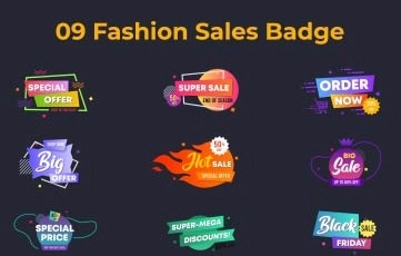 Sales Badges Titles After Effects Template