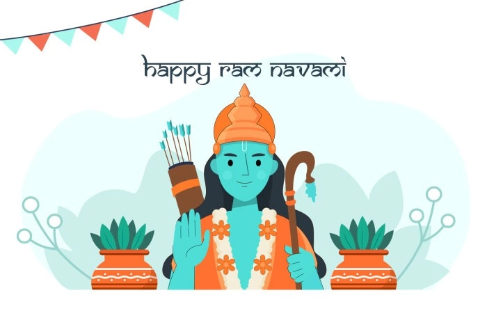 Illustration Of A Background For Celebrate Shree Ram Navami image