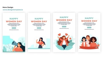 Women's Day Character Instagram Story After Effects Template