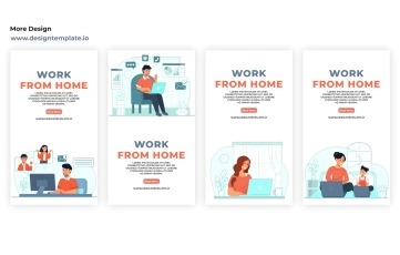 Work From Home Instagram Story After Effects Template