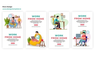 Work From Home Instagram Story After Effects Template 02