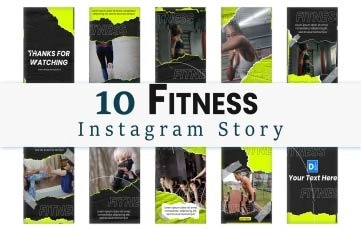 Paper Fitness Instagram Story After Effects Template