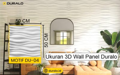 Ukuran 3D Wall Panel Duralo Perlembar