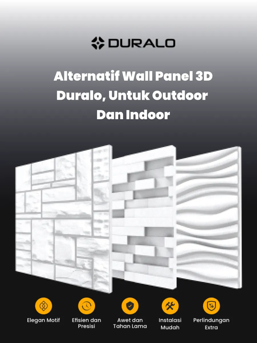 Alternatif Wall Panel 3D Duralo, Untuk Outdoor dan Indoor