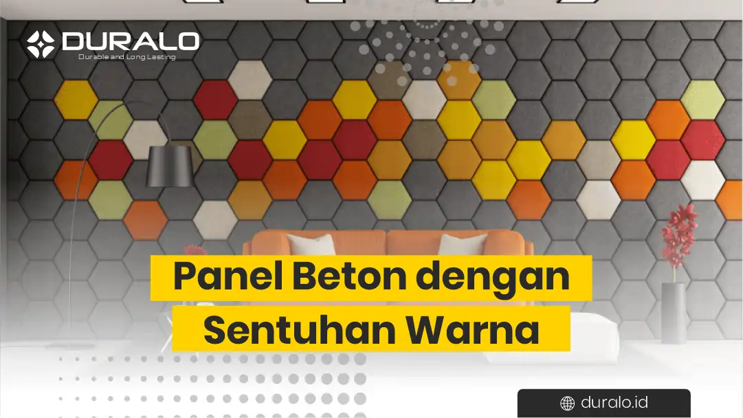 5. Panel Beton dengan Sentuhan Warna